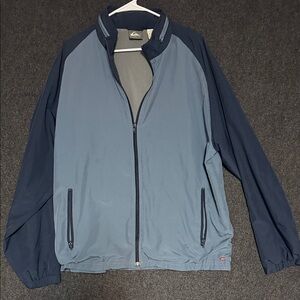 Vintage Quiksilver Men's Two-Tone Blue Windbreaker XL